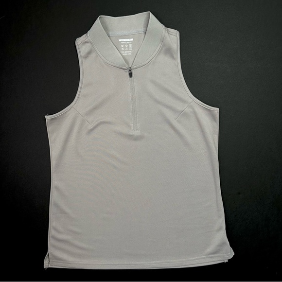 Ladie’s Racerback Mandarin Collar Gray Golf Shirt S 100% Polyester - Picture 2 of 6